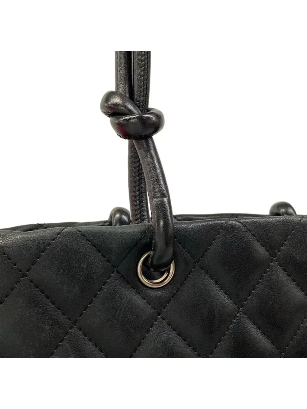 Chanel Tote Bag Cambon Line Black White Lambskin
